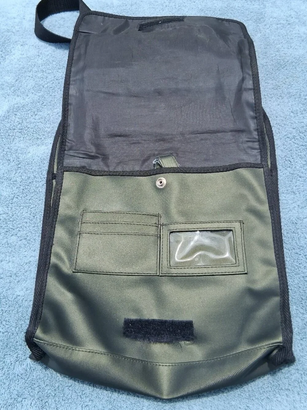 Green Nylon Utility Shoulder Bag – Multi‑Pocket Travel Organizer / Crossbody Sat